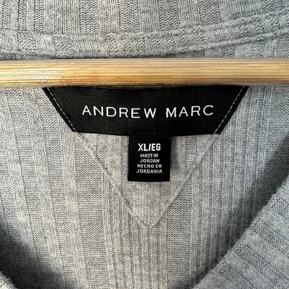 Andrew Marc Gray Soft V-Neck Ribbed Sweater Women's XL Knit - Picture 4 of 6